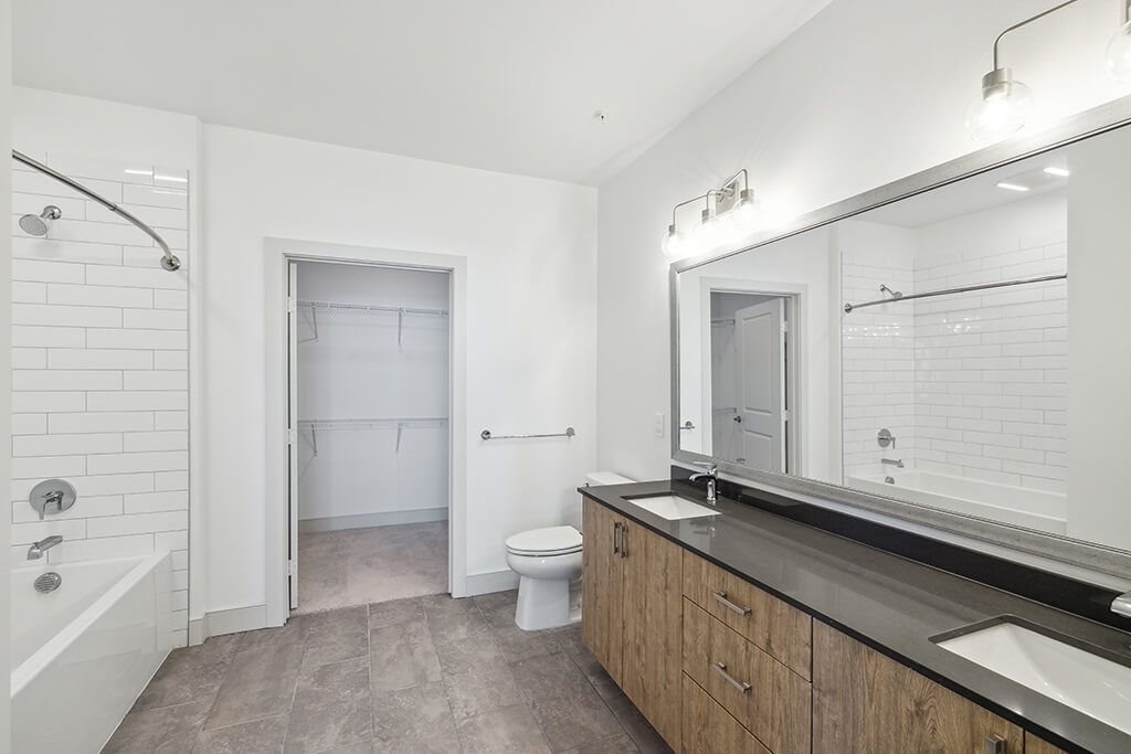 Bathroom at The Braydon Apartments in Napa CA